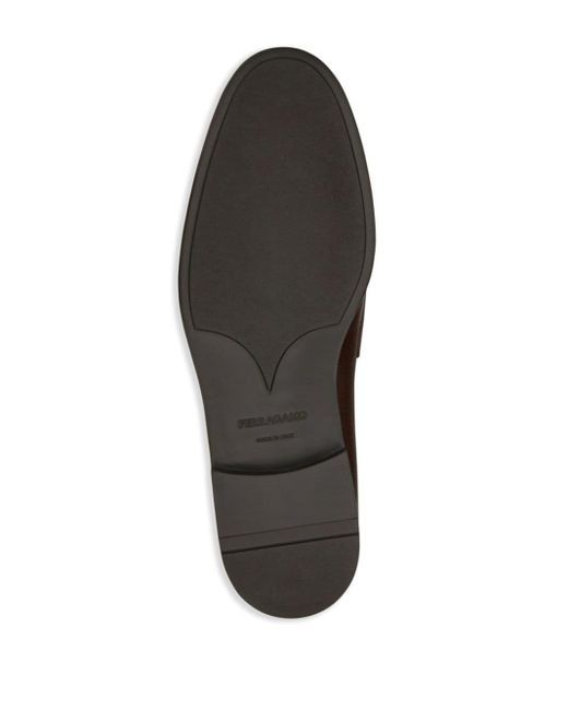Ferragamo Brown Leather Penny Loafers for men