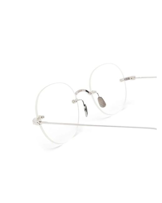 Thom Browne Metallic Round-Frame Glasses