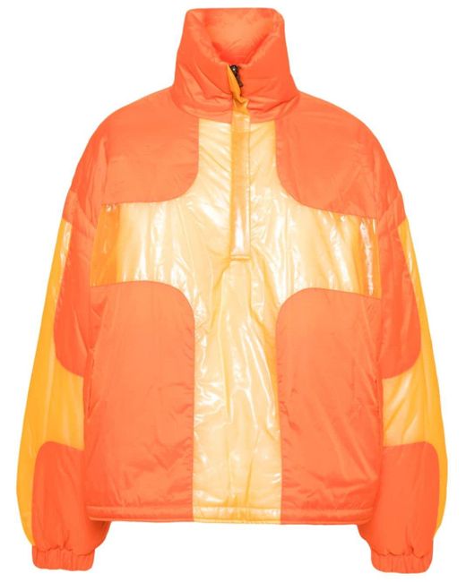 Who Decides War Orange High-neck Padded Jacket for men