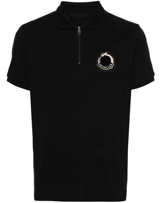 メンズ Moncler ロゴ ポロシャツ Black