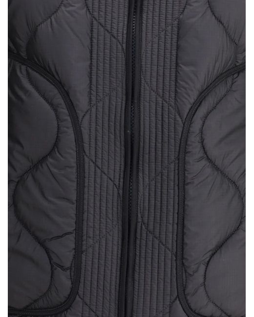 C P Company Black Quilted Hooded Jacket