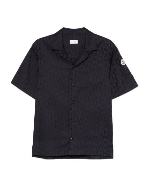 Moncler Overhemd Met Monogram in het Blue voor heren