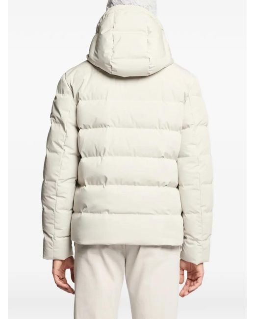Fay Natural Hooded Zip-Up Jacket for men