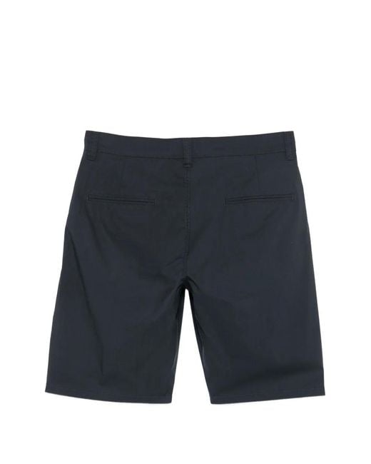 Aspesi Blue Button-Fastening Shorts for men