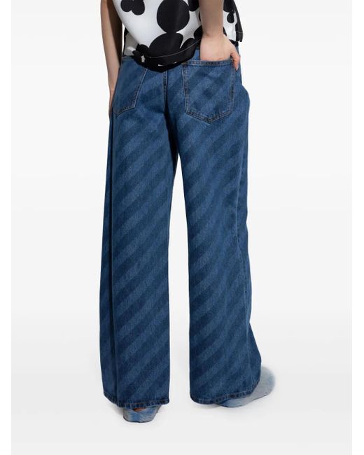 Marni Blue Striped Jeans