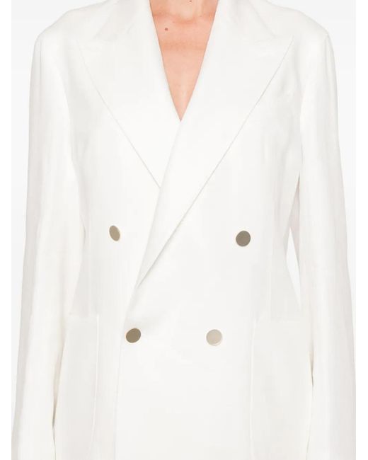 Briglia 1949 White Double-Breasted Blazer