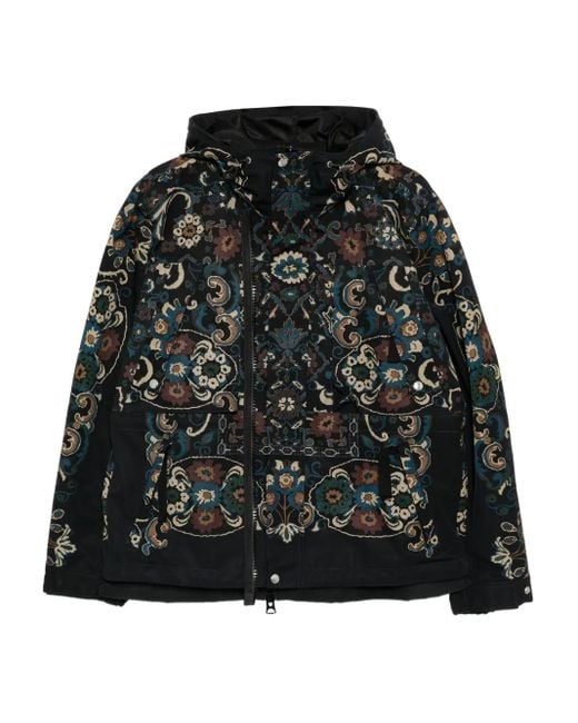 Sacai Black Printed Jacket for men