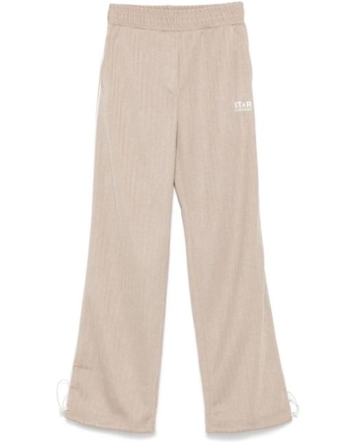 Golden Goose Deluxe Brand Natural Logo Print Sweatpants