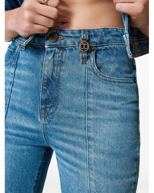 Twinset Blue Five-Pocket Flared Jeans
