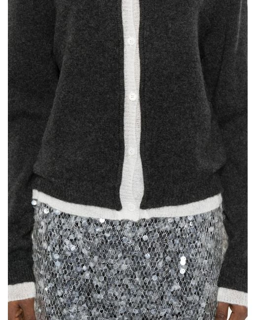 Viktoria Chan Black Larissa Trimmed Cardigan