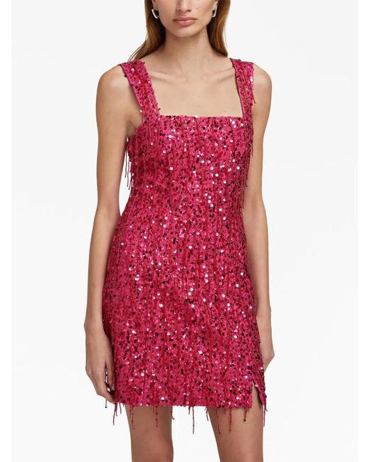 Jonathan Simkhai Red Noemi Sequin-Embellished Minidress