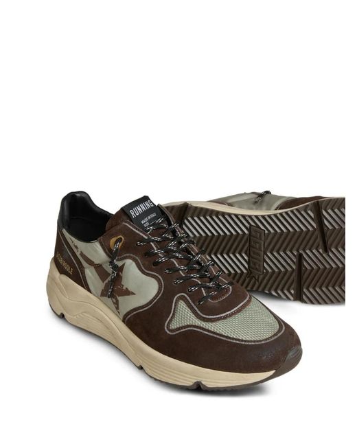 Golden Goose Deluxe Brand Brown Running Sole Suede Sneakers for men