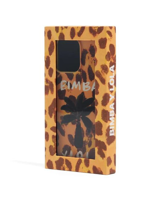 Bimba Y Lola Orange Palm Tree Printed Iphone 15 Pro Max Case