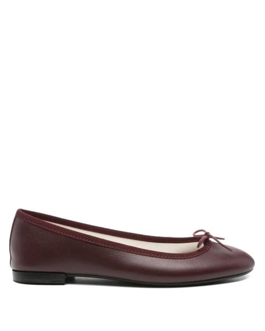 Repetto Brown Cendrillon Bow-Detail Ballet Flats