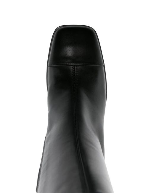 CAREL PARIS Black Odeon Leather Ankle Boots
