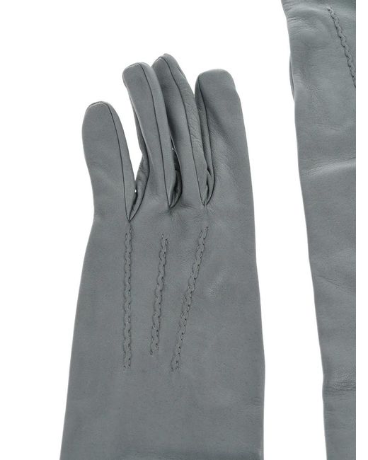 DSquared² Gray Logo-Plaque Gloves