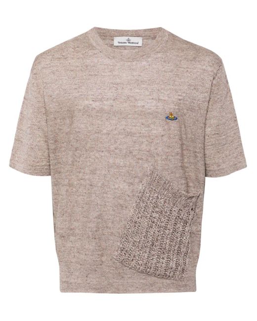 T-shirt chiné en lin Vivienne Westwood pour homme en coloris Natural