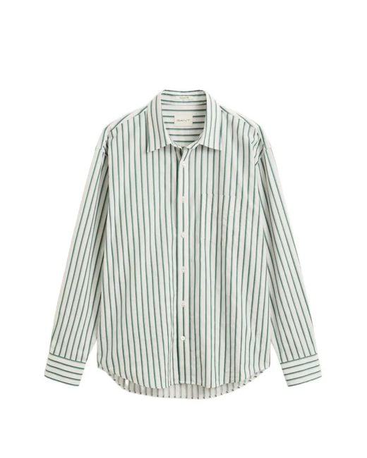 Gant Blue Striped Cotton Shirt for men