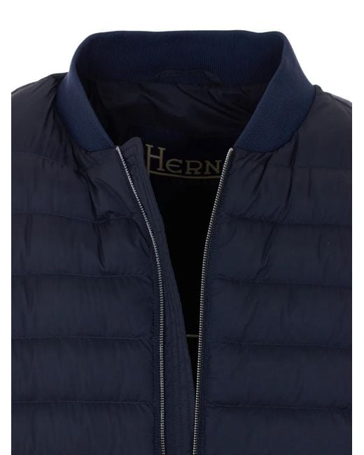 Herno Blue Veste Bomber À Fermeture Zippée for men