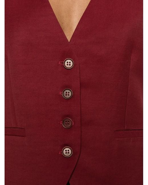 P.A.R.O.S.H. Red Button V-Neck Gilet