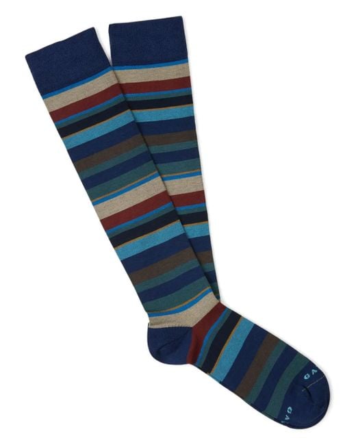 Gallo Blue Striped Socks for men