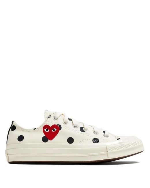 COMME DES GARÇONS PLAY White Chuck Taylor 70 Sneakers mit Polka Dots