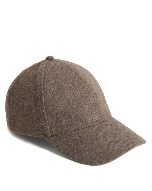 Woolrich Brown Wool Felt Baseball Cap for men