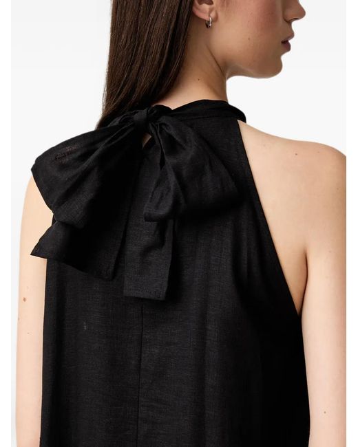 ViCOLO Black Halterneck Tiered Maxi Dress