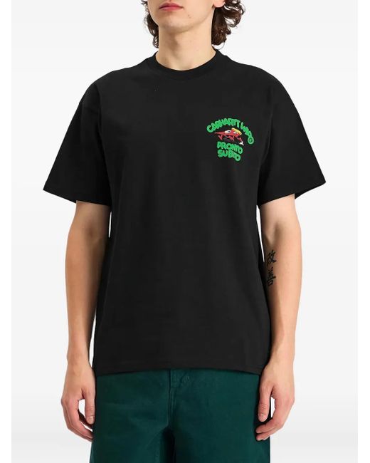 Carhartt Black Crewneck Printed T-Shirt for men