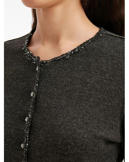 B+ AB Black Button-Embellished Cardigan