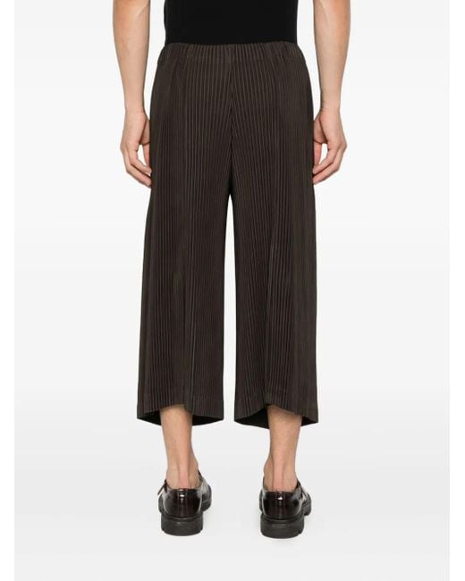 Homme Plissé Issey Miyake Black Pleated Trousers for men