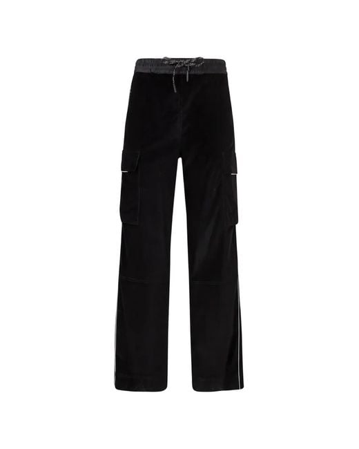 Moncler Black Corduroy Cargo Pants