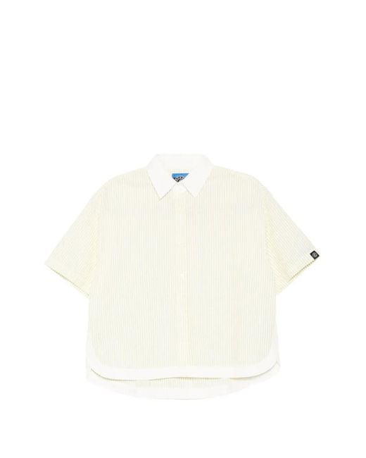 SPORT b. by agnès b. White Seersucker Striped Shirt