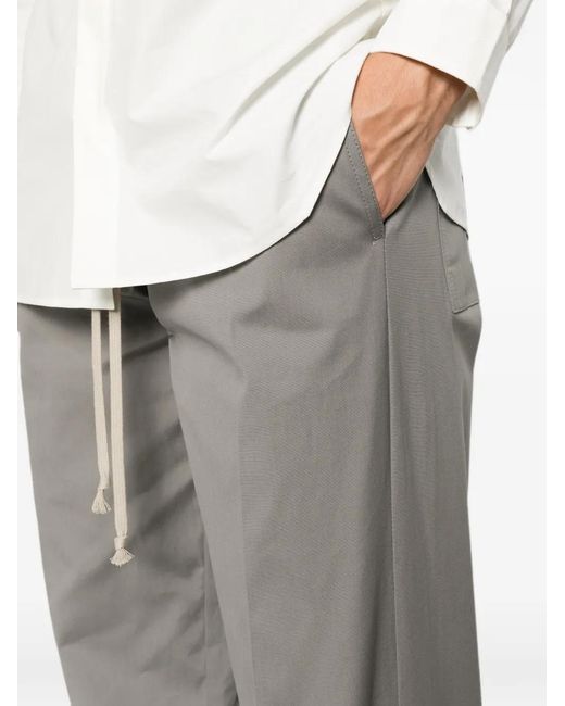 Rick Owens Gray Pantalon Dietrich À Lien De Resserrage for men