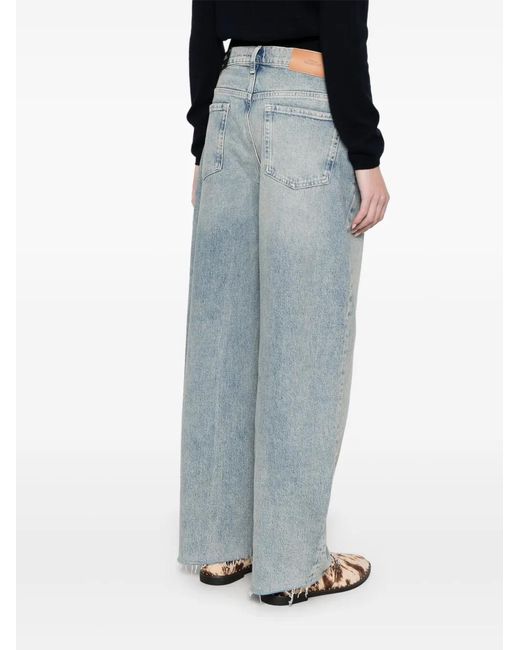 7 For All Mankind Blue Barrel Jeans