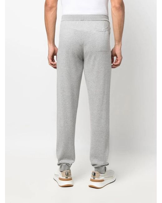 Corneliani Gray Fine-Knit Track Pants for men