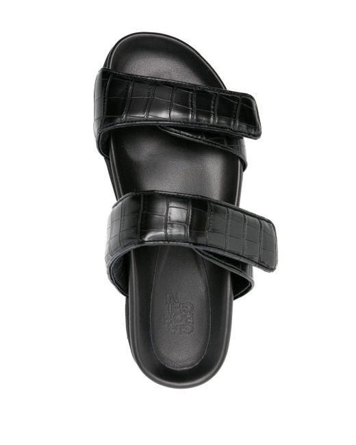 Gia Borghini Black Adelaide Platform Sandals