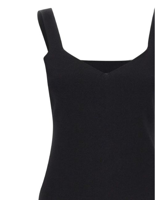 Kaos Black V-Neck Knitted Top