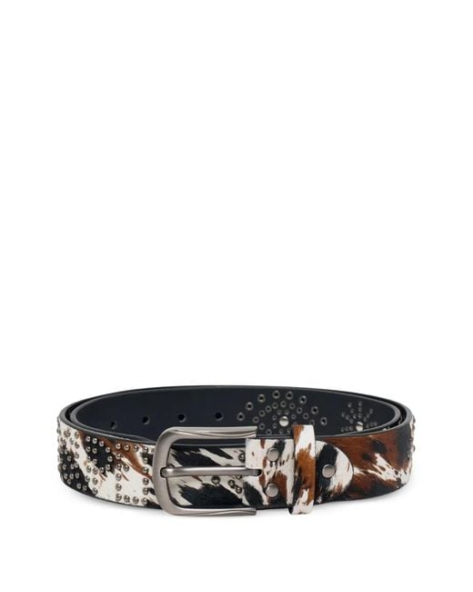 Kidsuper White Studded Horse-Hair Belt for men