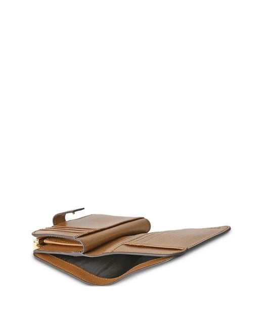 Furla Brown Camelia Logo-Plaque Wallet