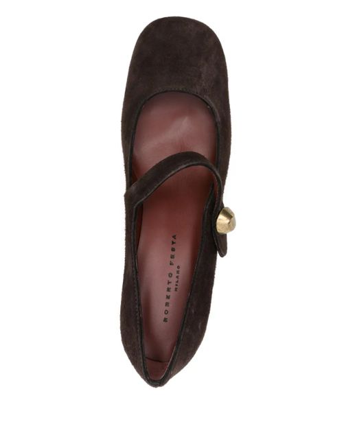 Roberto Festa Brown 55Mm Block-Heel Pumps