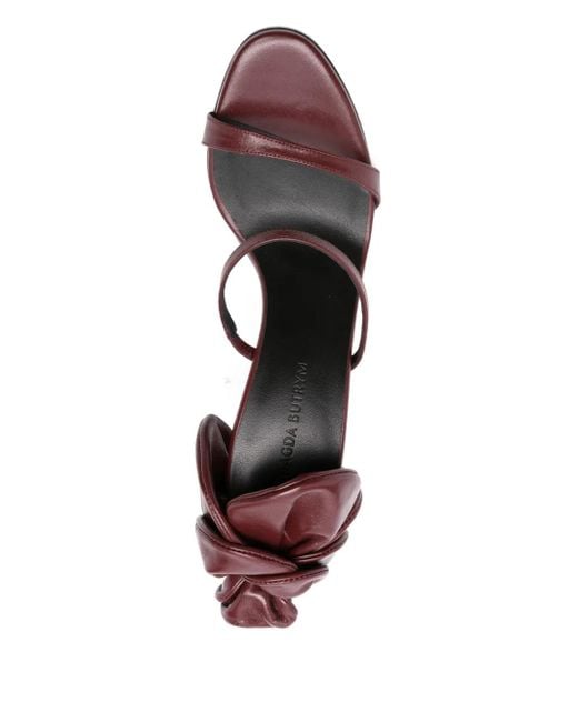 Magda Butrym リボントリム レザーサンダル Brown
