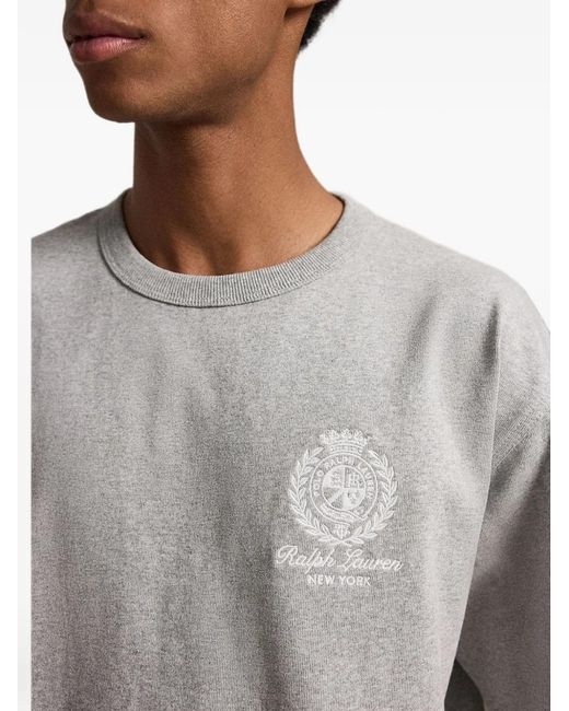 Polo Ralph Lauren Gray Logo-Embroidered T-Shirt for men