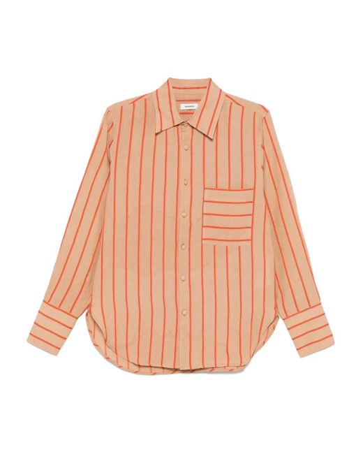 Sandro Brown Striped Shirt for men