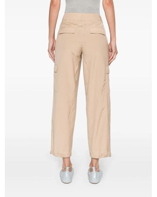 Peserico Natural High-Waist Tapered Trousers