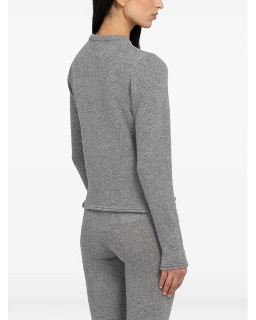GIMAGUAS Gray Cometa Fine-Knit Sweater