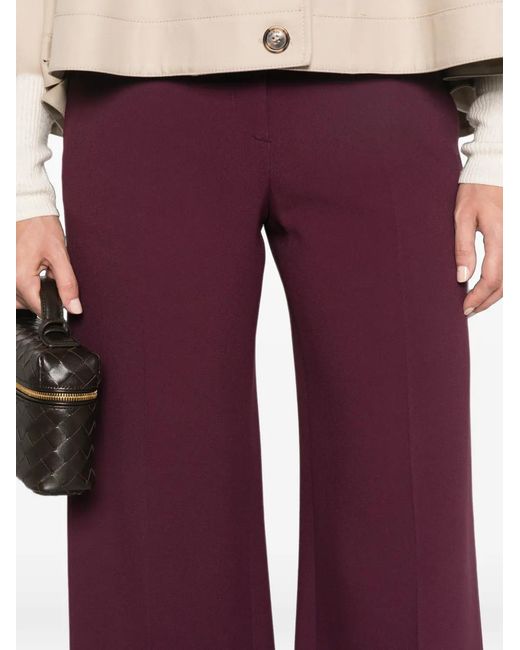 Ermanno Scervino Purple Wide-Leg Tailored Trousers