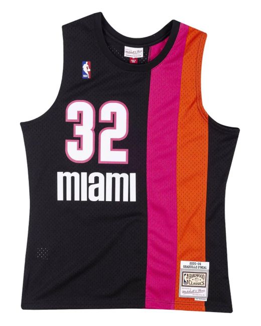 メンズ Mitchell & Ness Shaquille O'neal Nba Miami Heat 2005 Swingman Vest Black