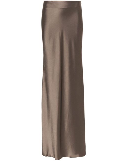 Falda larga Fea con acabado satinado Nanushka de color Brown