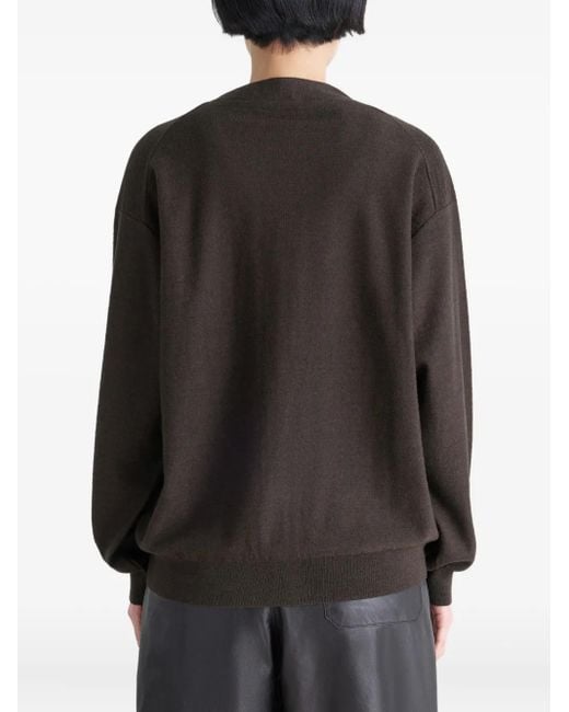 Lemaire Black Cardigan Mit V-Ausschnitt
